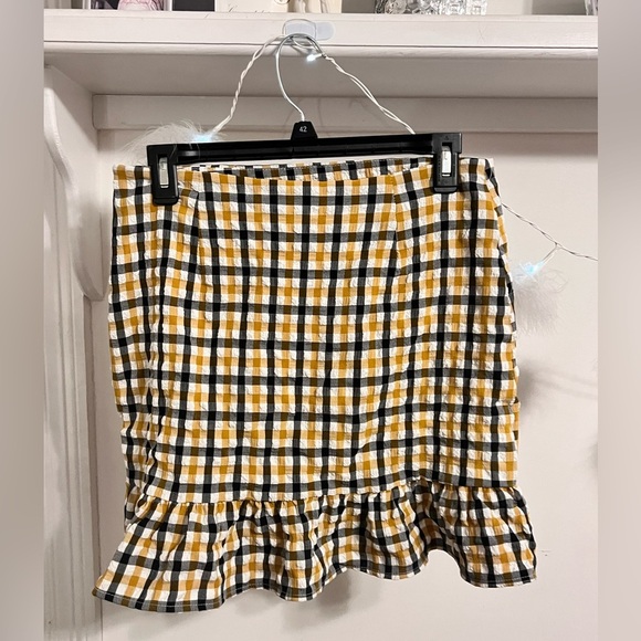 REMOVING TODAY FINAL PRICE NWT P.CILL Seersucker Plaid Skirt - Picture 3 of 7